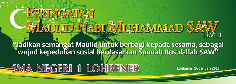 Spanduk Maulid Nabi Muhammad  azli⎝⏠⏝⏠⎠zank™